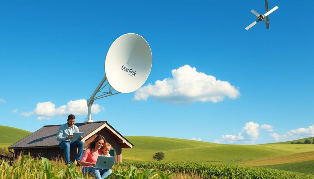 Starlink internet connectivity for rural areas
